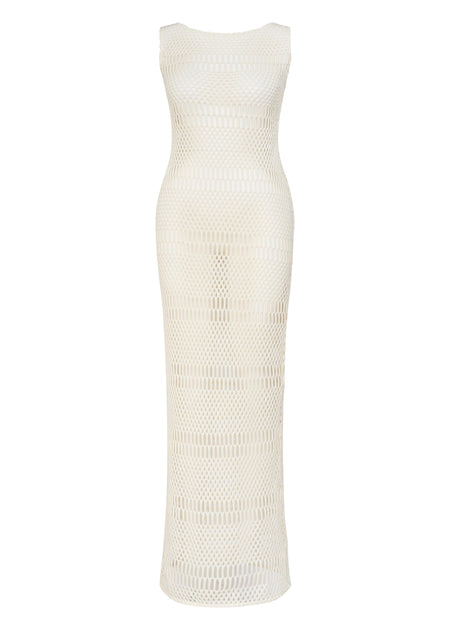 knit cream maxi dress Vestido Maxi Maya Knit - Crema/Combinacin