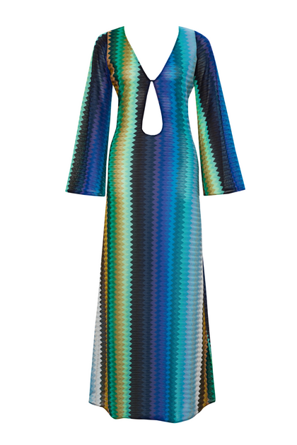 french connection knit dress Mozart Contrast Texture Knit Maxi Dress in Ecru main image 1
