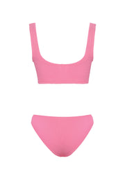 Lorelei Crinkle Bikini Set Pink Cosmos