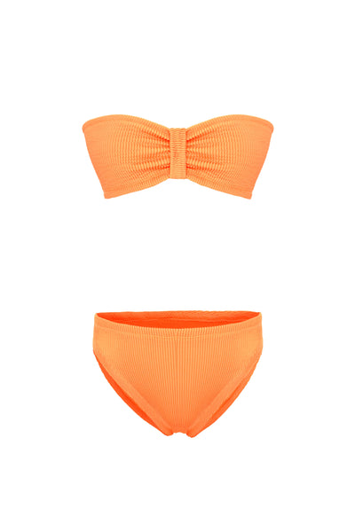 Coquette Crinkle Bikini Set Orange