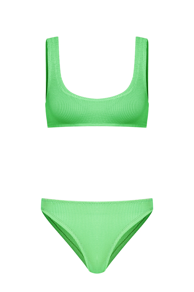 Sofi Crinkle Bikini Set Lime - Sandshaped