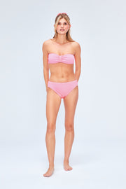 Coquette Crinkle Bikini Set Pink Cosmos