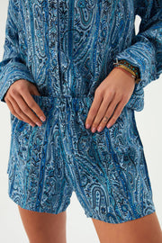 Palamar Vegan Silk Shorts Blue - Sandshaped