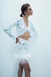 Myriam Mini Sequin Dress White