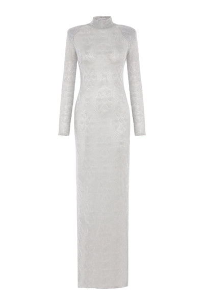 Anahita Maxi Dress Metallic Silver