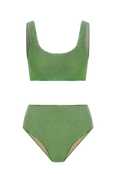 Aria Peri Glitter Bikini Set Green