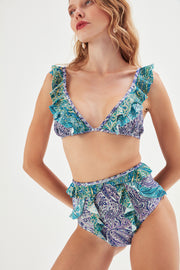 Azra Triangle Bikini Top Paisley - Sandshaped