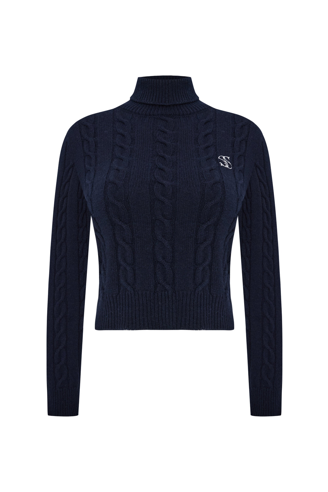 Montagne Cable Knit Sweater Navy | SANDSHAPED – Sandshaped