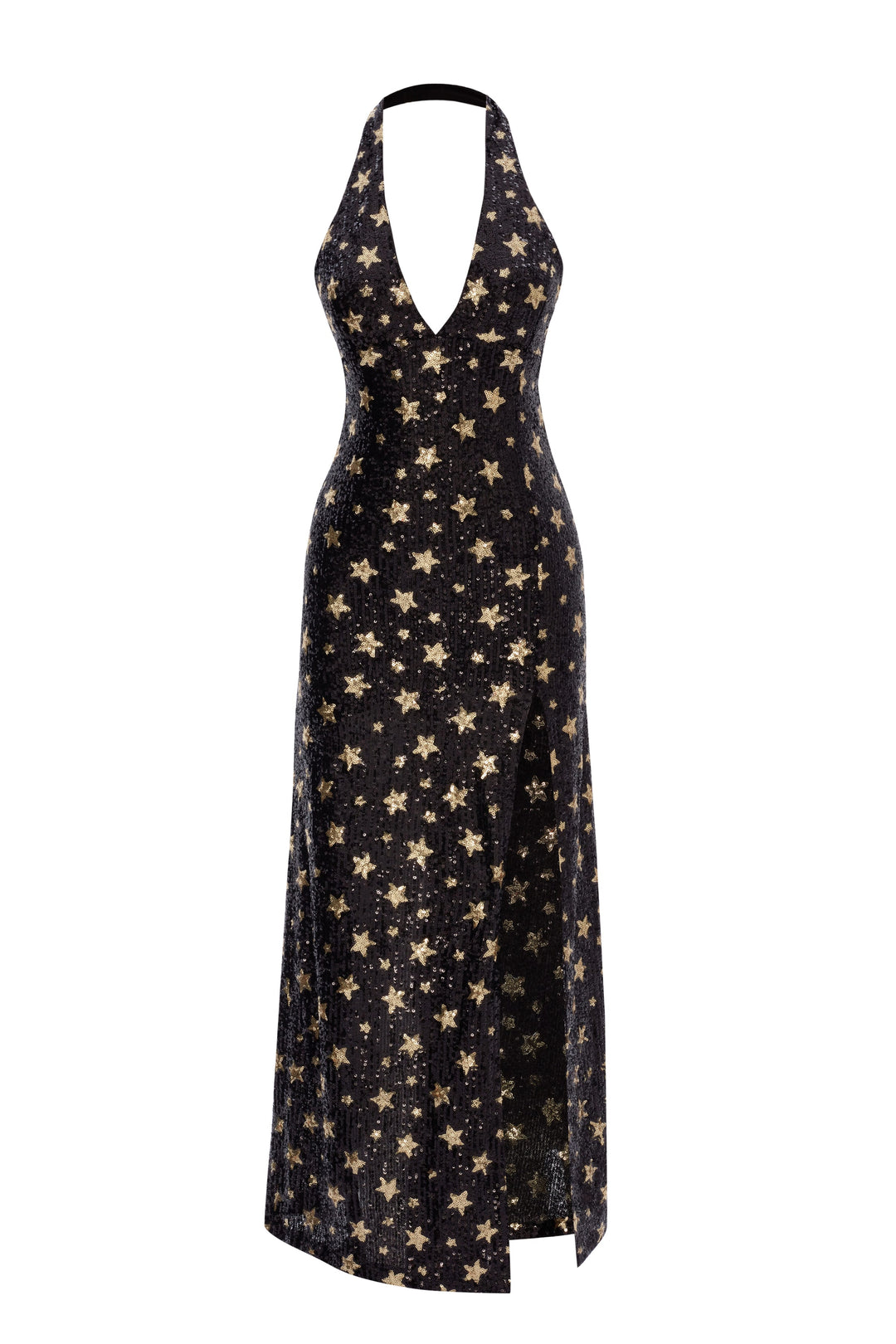 Andromeda Sequin Long Dress Black