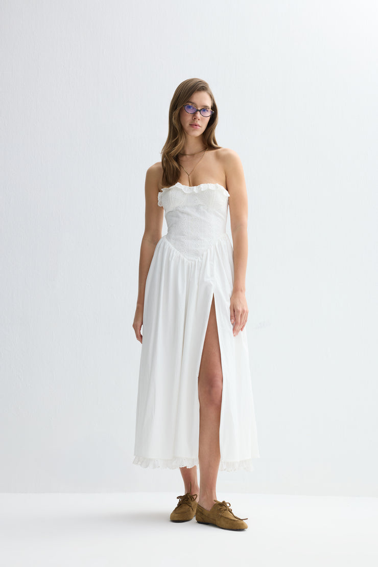 Jolene Midi Dress White | SANDSHAPED Sandshaped Jolene Midi Dress White | SANDSHAPED Sandshaped