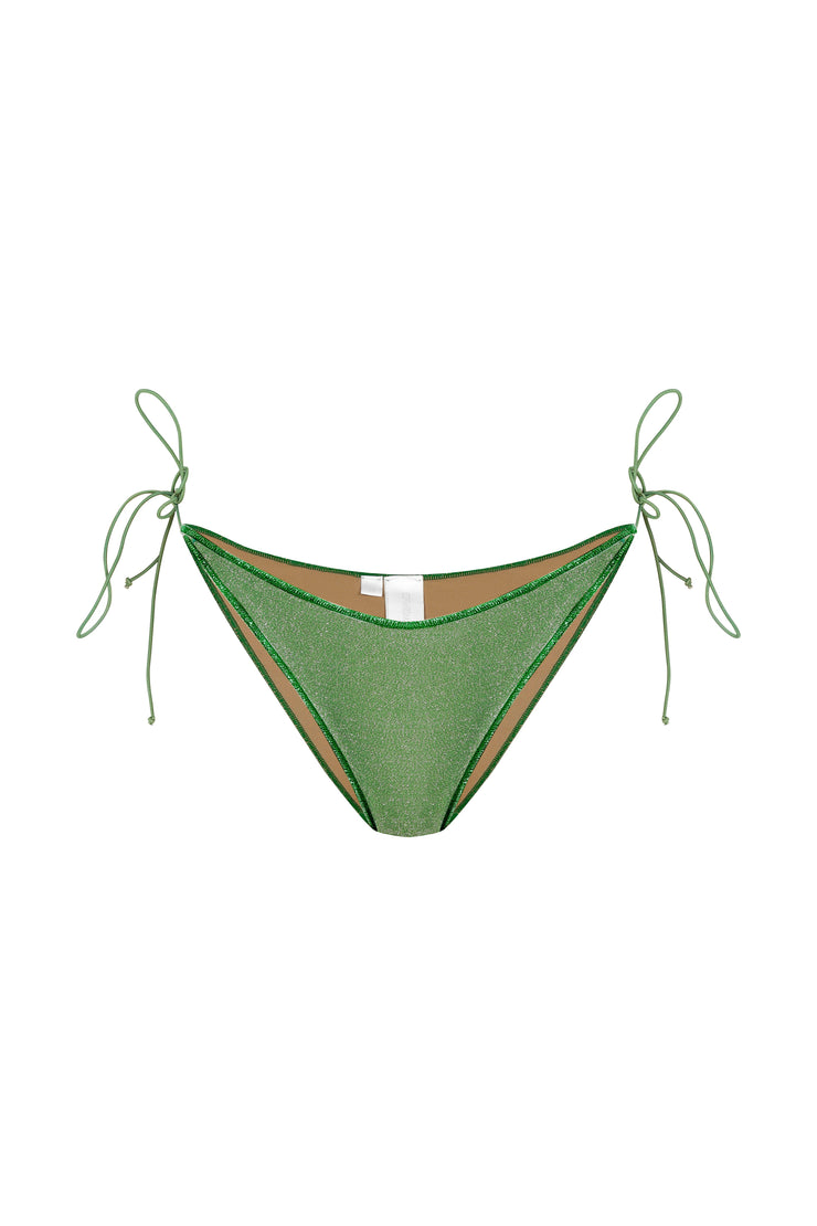 Tina Glitter Bikini Briefs Green  - Sandshaped