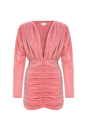 Aries Glitter Draped Mini Dress Pink