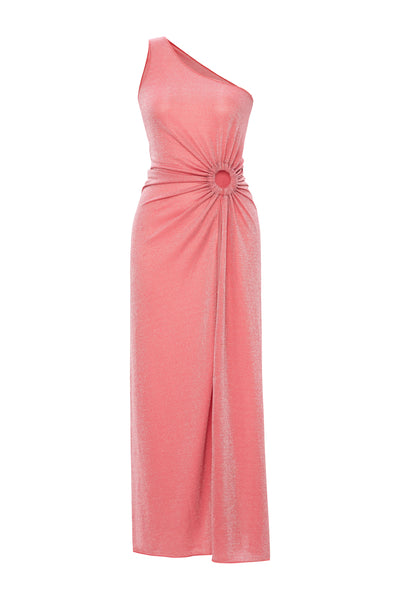 Petra Glitter One Shoulder Dress Pink