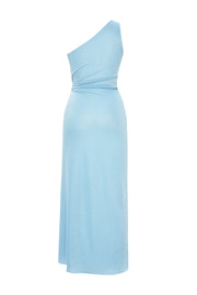 Petra Glitter One Shoulder Dress Blue