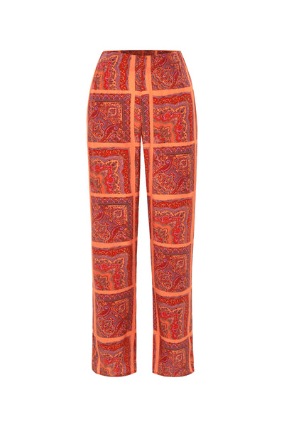 Zoya Vegan Silk Beach Pants Orange