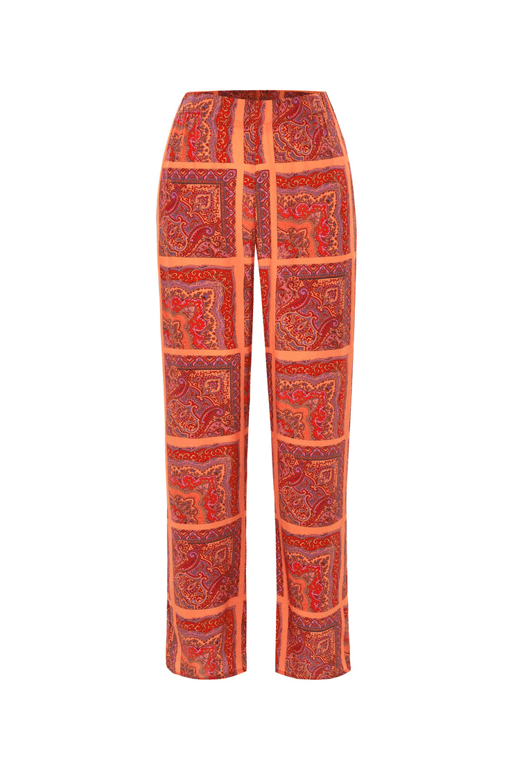 Zoya Vegan Silk Beach Pants Orange