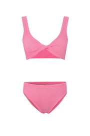 Lorelei Crinkle Bikini Set Pink Cosmos