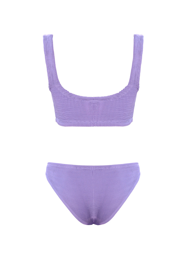 Lorelei Crinkle Bikini Set Purple