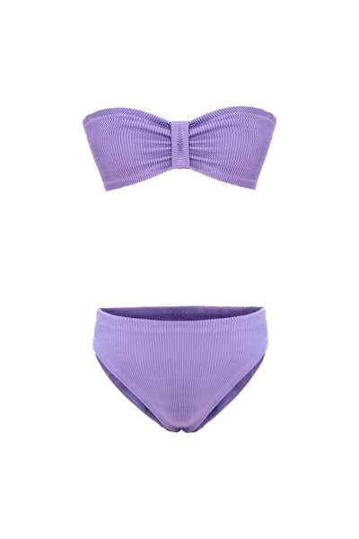 Coquette Crinkle Bikini Set Lavender