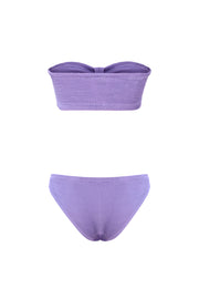 Coquette Crinkle Bikini Set Purple