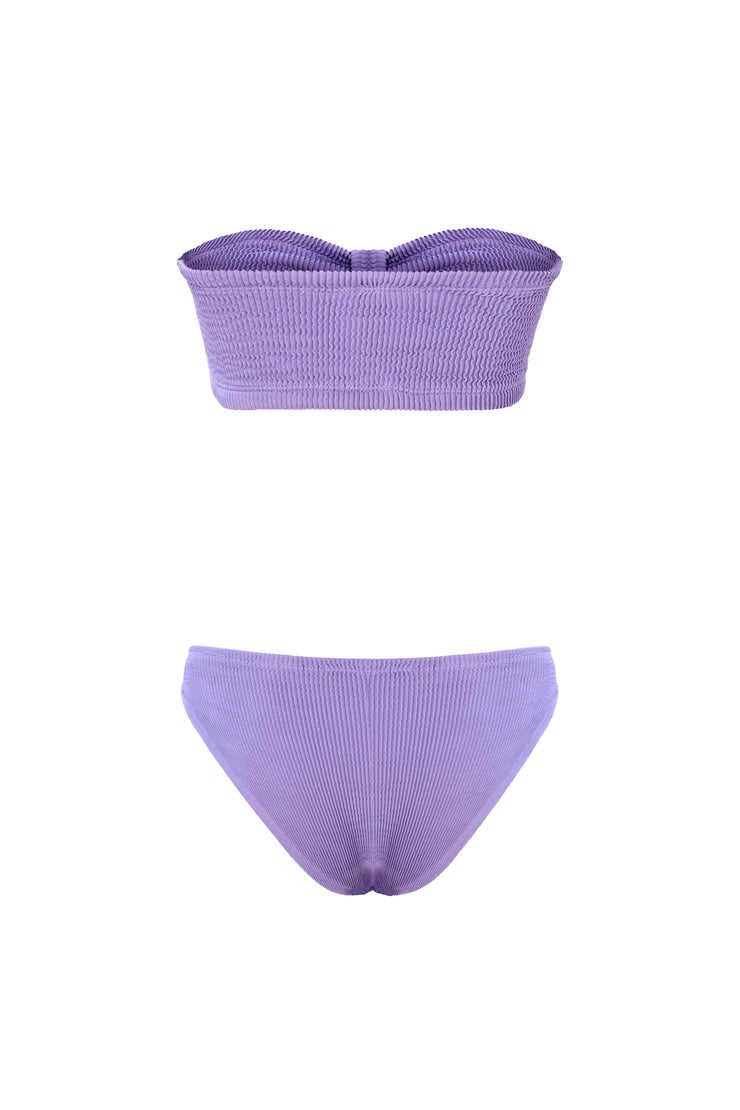 Coquette Crinkle Bikini Set Purple