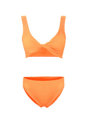 Lorelei Crinkle Bikini Set Orange
