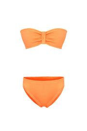 Coquette Crinkle Bikini Set Orange