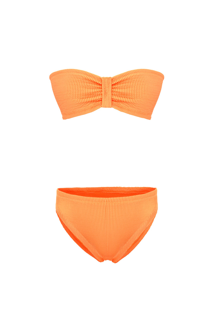 Coquette Crinkle Bikini Set Orange