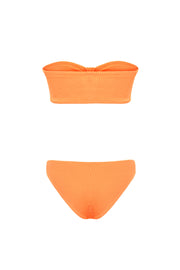 Coquette Crinkle Bikini Set Neon Orange