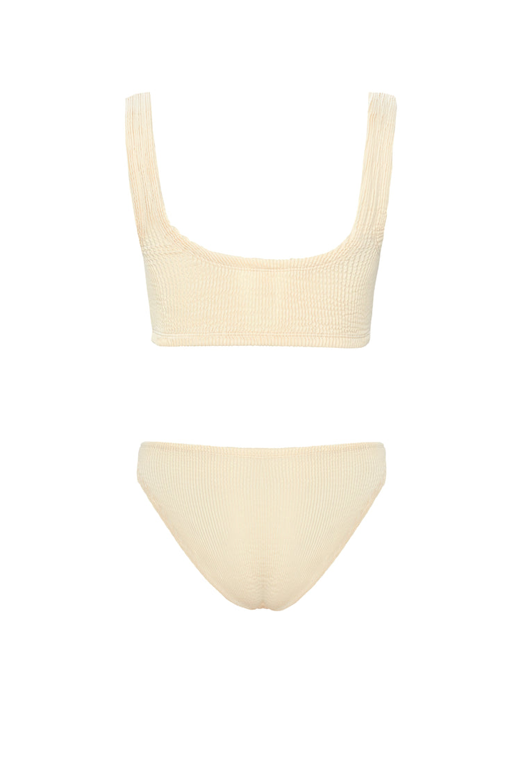 Lorelei Crinkle Bikini Set Cream