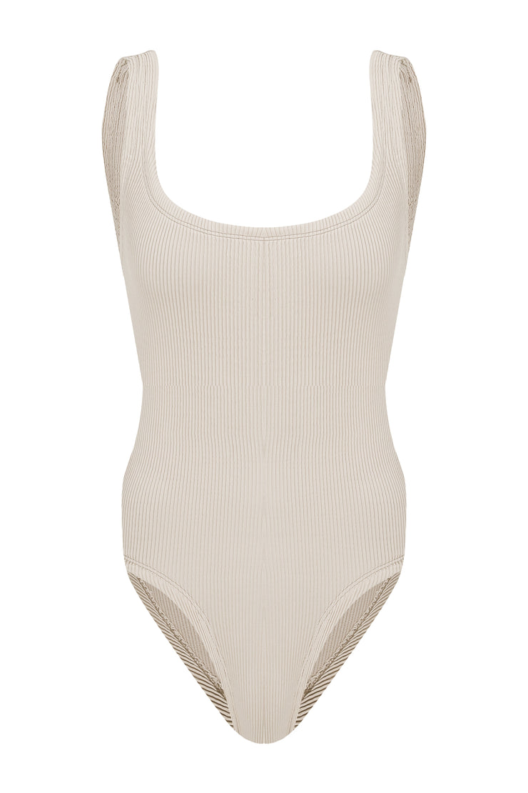 Mitzi Crinkle Swimsuit Cream - Sandshaped