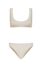 Sofi Crinkle Bikini Set Cream - Sandshaped
