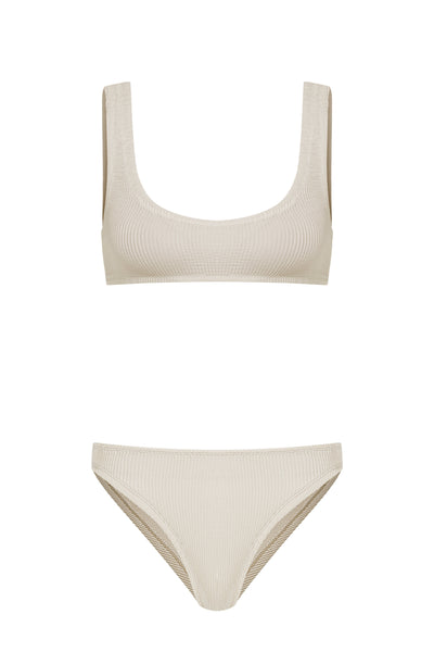 Sofi Crinkle Bikini Set Cream - Sandshaped