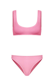 Sofi Crinkle Bikini Set Pink Cosmos - Sandshaped