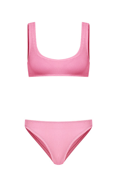 Sofi Crinkle Bikini Set Pink Cosmos - Sandshaped