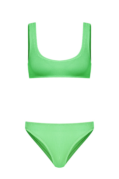 Sofi Crinkle Bikini Set Lime - Sandshaped