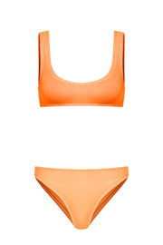Sofi Crinkle Bikini Set Orange - Sandshaped