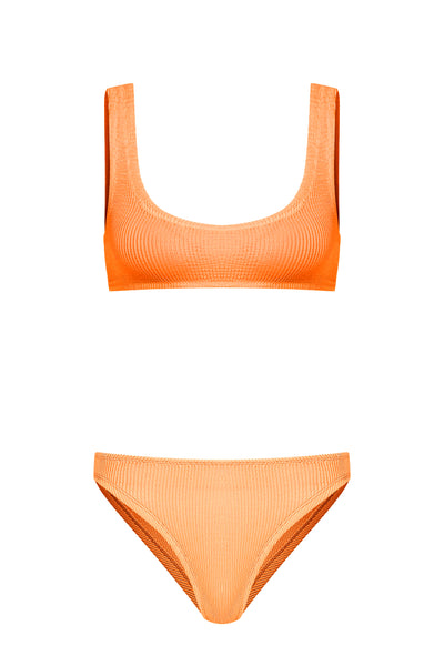 Sofi Crinkle Bikini Set Orange - Sandshaped