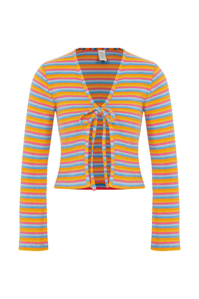 Carla Striped Terry Cardigan - Sandshaped