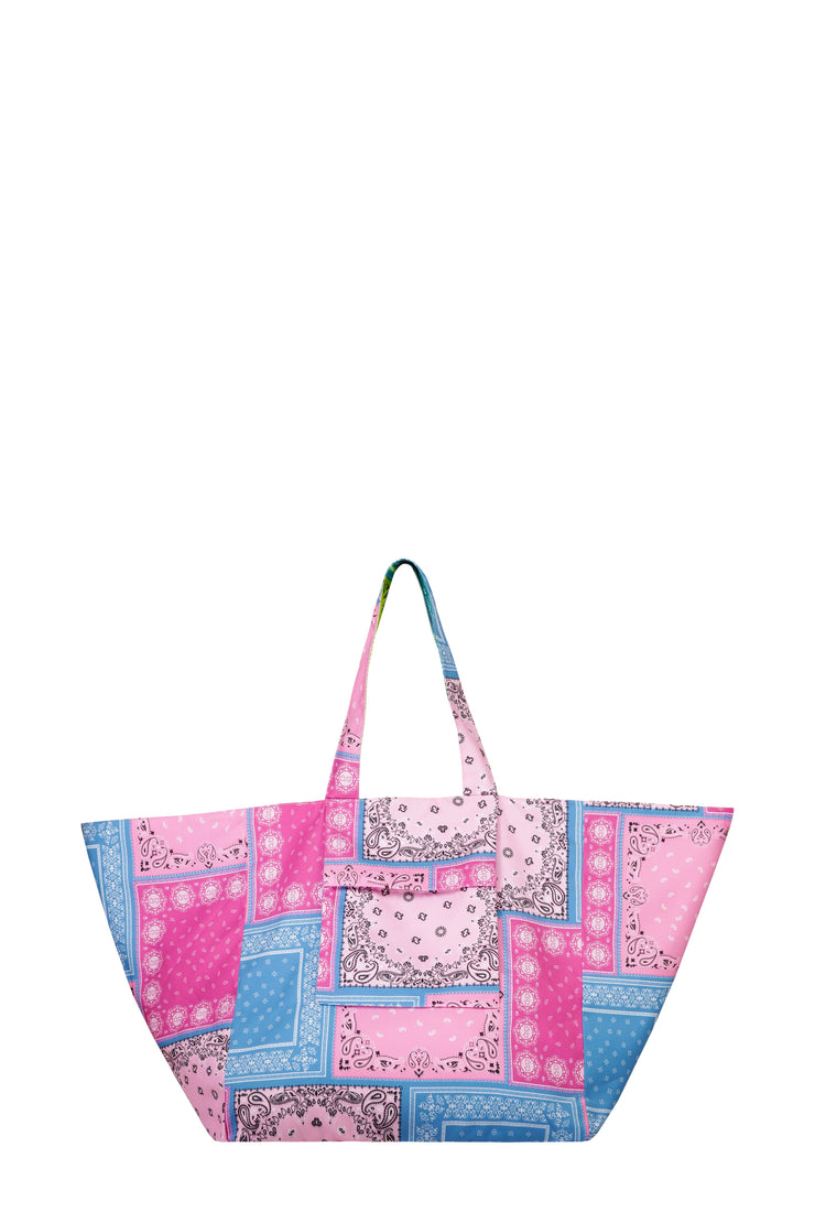 Gargantuan Reversible Beach Bag Green Pink - Sandshaped