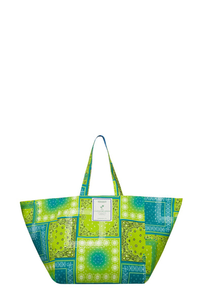 Gargantuan Reversible Beach Bag Green Pink - Sandshaped