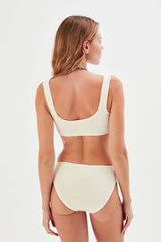 Sofi Crinkle Bikini Set Cream - Sandshaped