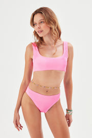 Sofi Crinkle Bikini Set Pink Cosmos - Sandshaped