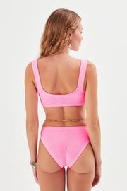 Sofi Crinkle Bikini Set Pink Cosmos - Sandshaped