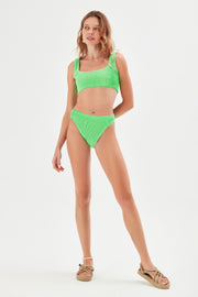 Sofi Crinkle Bikini Set Lime - Sandshaped