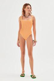 Mitzi Crinkle Swimsuit Orange - Sandshaped