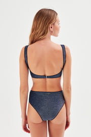 Aria Glitter Bikini Top Navy - Sandshaped