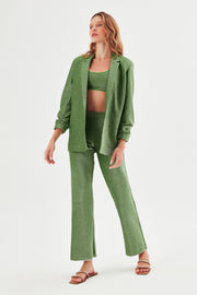 Roda Glitter Trousers Green - Sandshaped