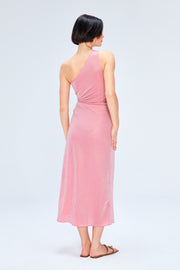 Petra Glitter One Shoulder Dress Pink