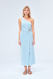 Petra Glitter One Shoulder Dress Blue